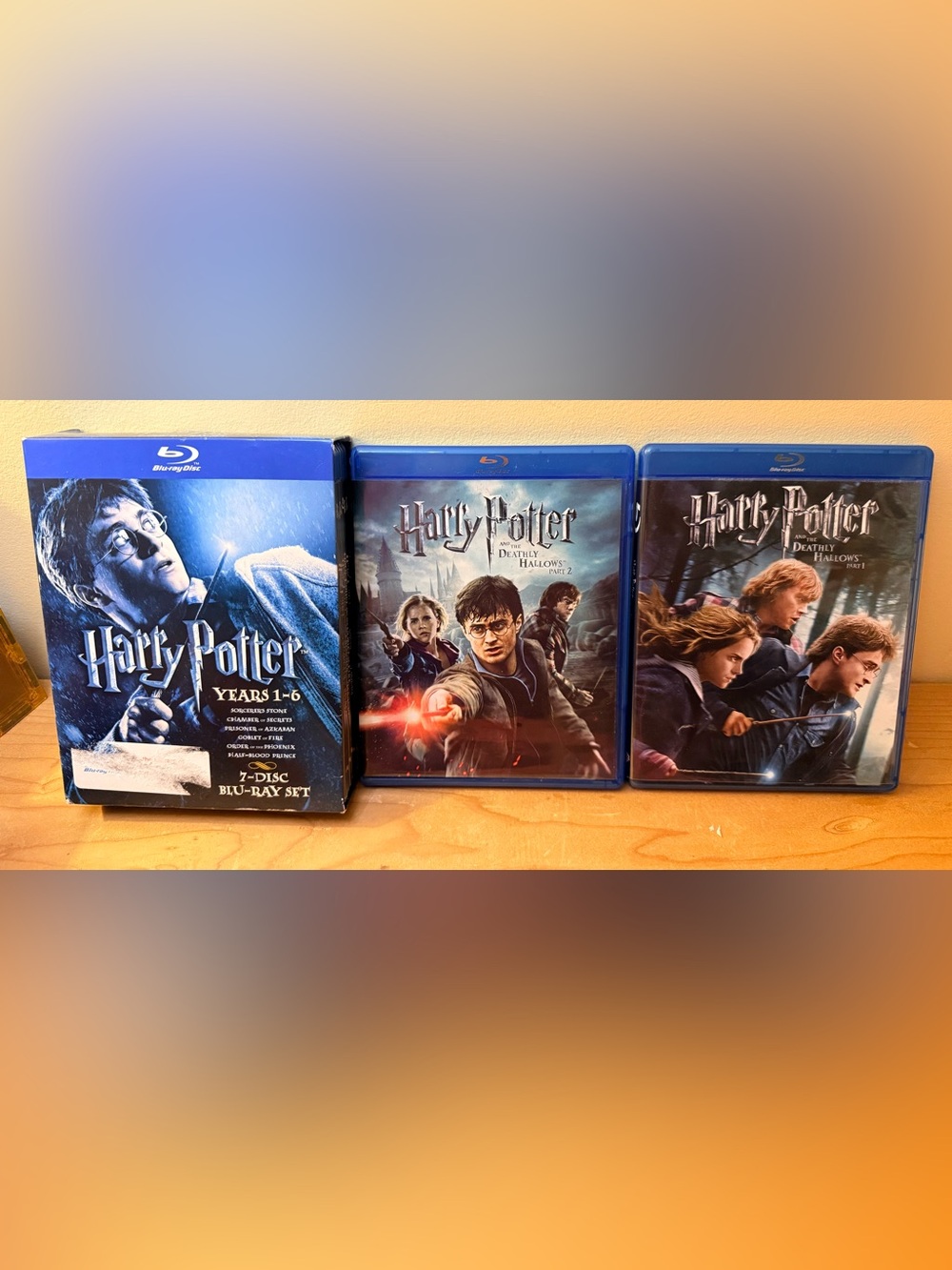 Harry Potter Complete 8 Movie 11 Blu-rays LOT Years 1-6 + Deathly Hallows 1 & 2